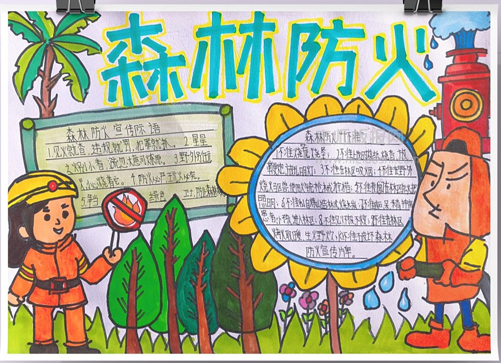 森林防火手抄报简单漂亮-图2
