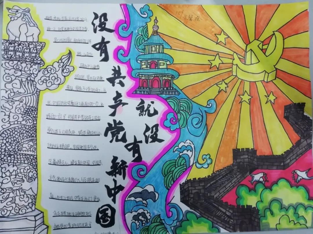 “没有共产党就没有新中国”主题手抄报-图9