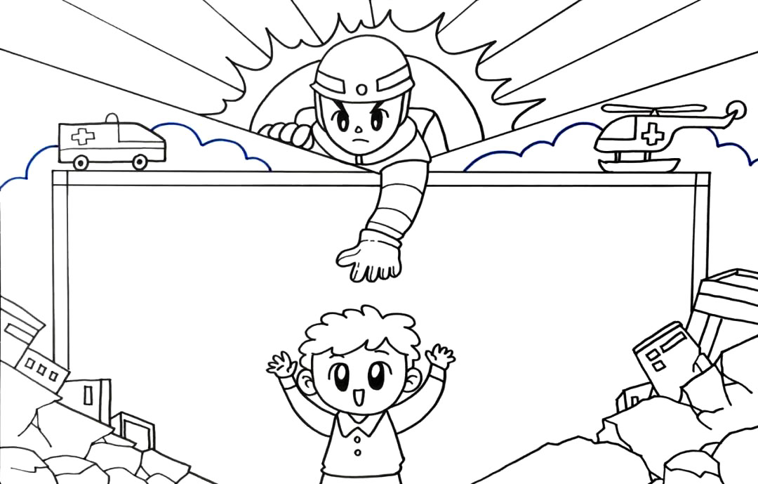 防灾减灾手抄报画法步骤-图5