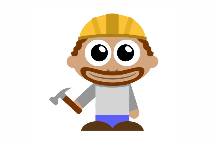 如何画一名建筑工人