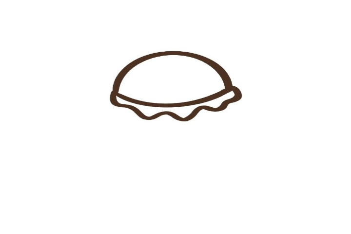 如何画汉堡包简笔画-图2