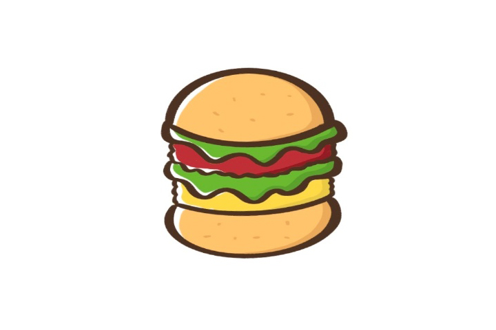 如何画汉堡包简笔画