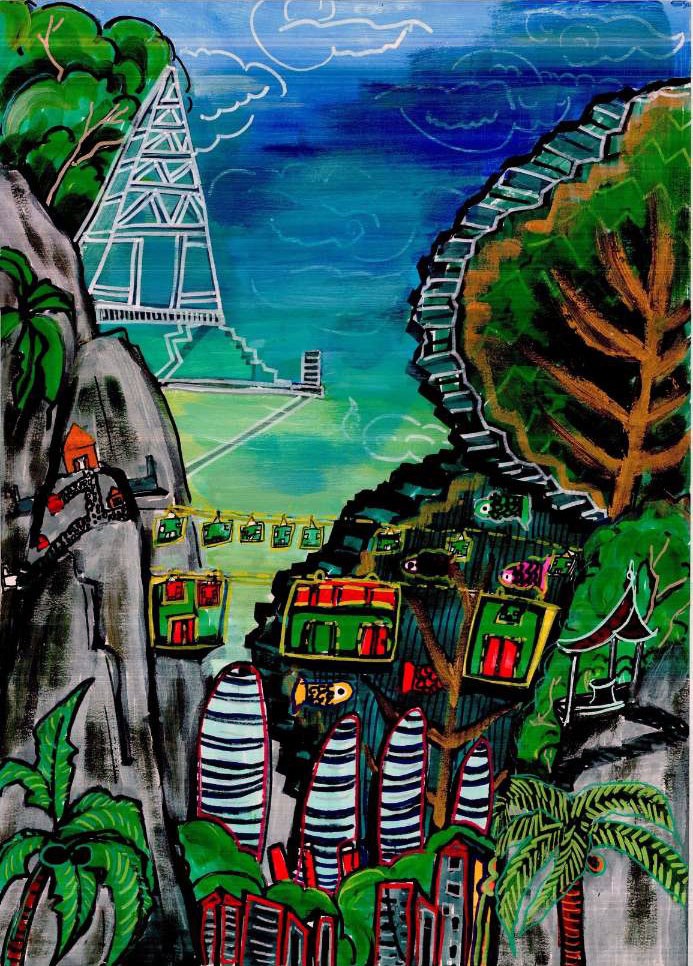 5张三亚风光儿童画-图4