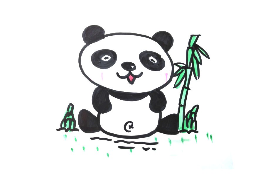 六张可爱的大熊猫简笔画图片-图2