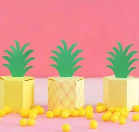 可爱凤梨盒子怎么折