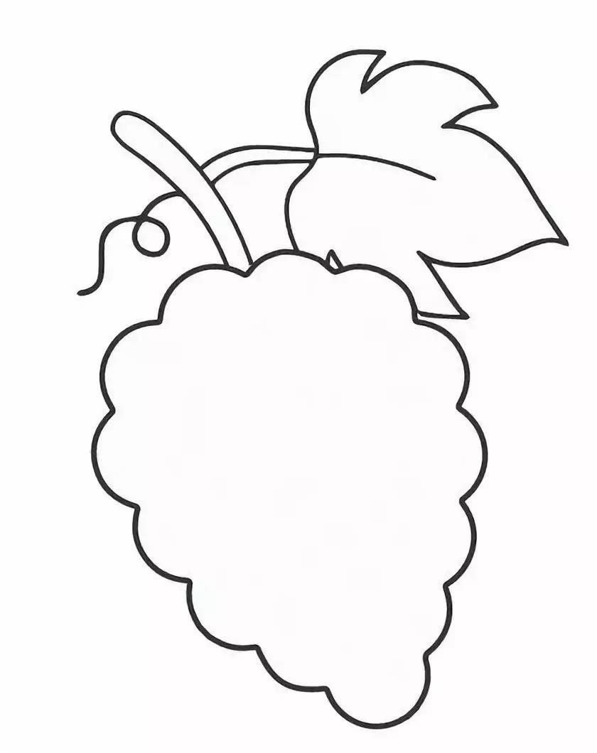 步骤4：附：葡萄模板。也可以自己画哦！