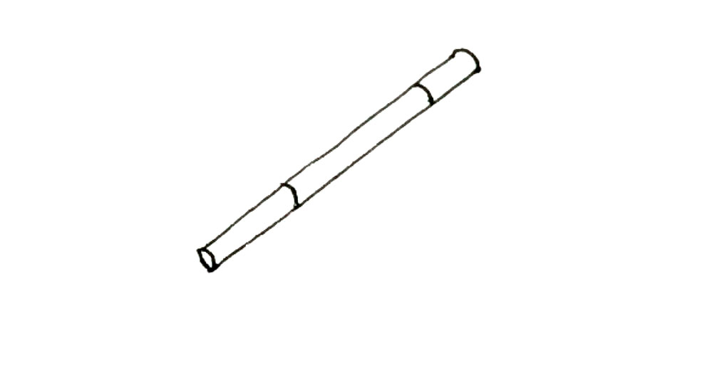 步骤3：然后在中间画上两条弧线。