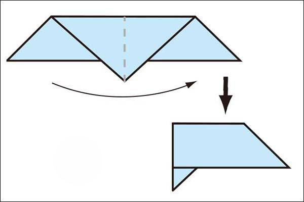 步骤3：然后再左右对折一下。