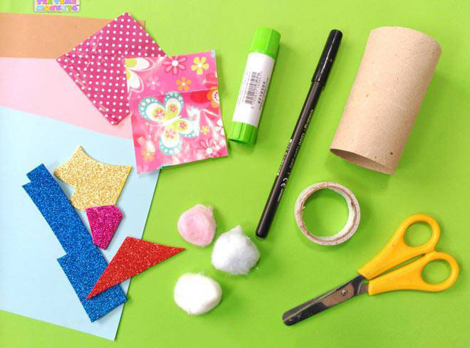 步骤1：做立体兔子所需的材料和工具