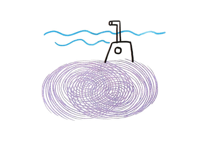 步骤3：画舰桥、潜望镜。