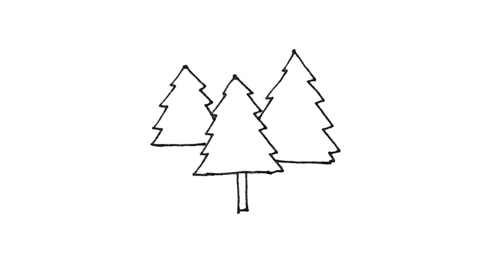 步骤5：用同样的方法画上小折线。