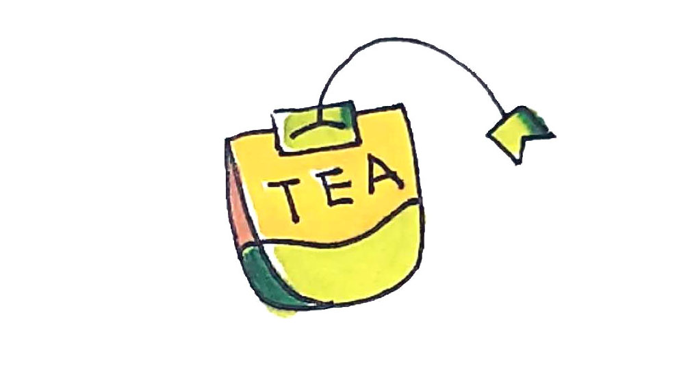 茶包简笔画画法