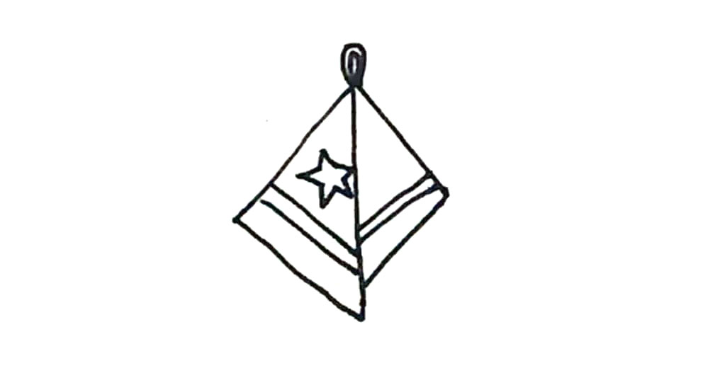 步骤4：里面，再画上一点喜欢的图案作为装饰。