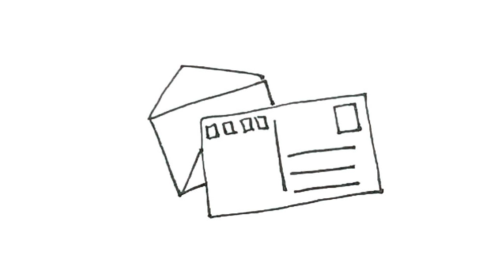 步骤5：外面画上一个三角形，里面也是。