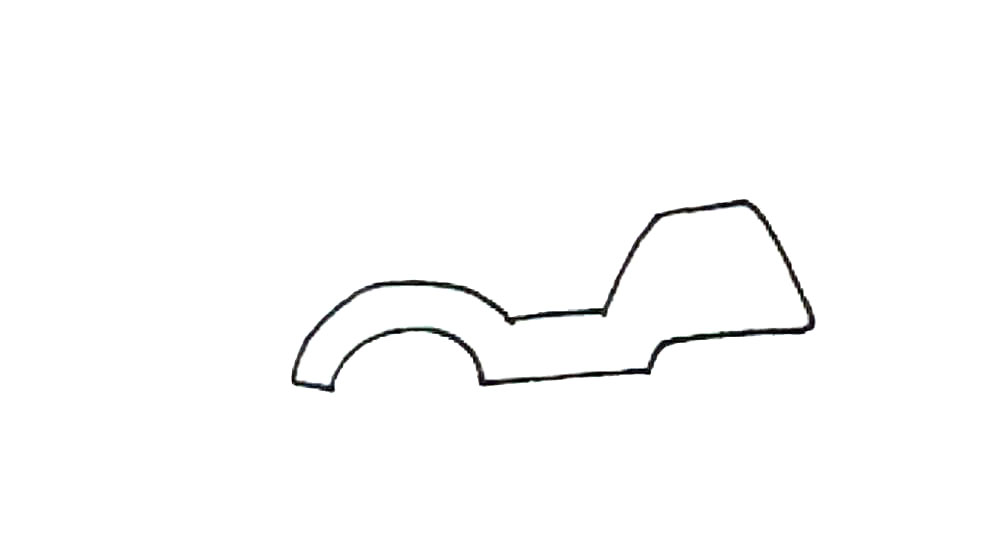 步骤2：上面再画上一层连接起形成电动车主体。