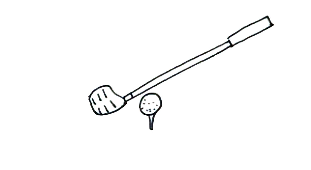 步骤6：圆形下面画上一个支撑的三角形，并在球形里点上点状的装饰。