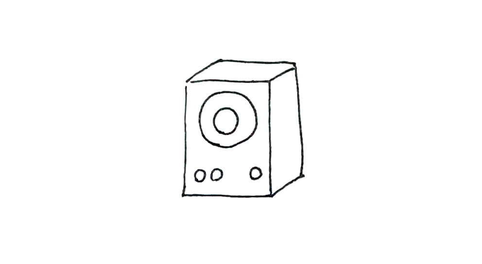 步骤5：接着在下面画上小圆形的按钮。