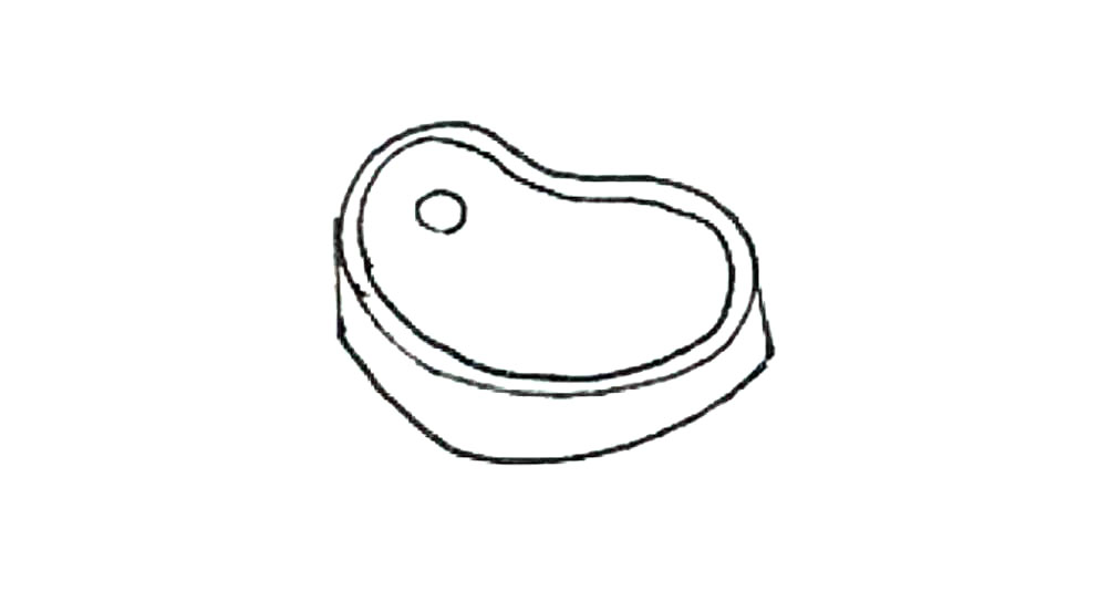 步骤3：接着下面画下来两条竖线，用弧线连接。