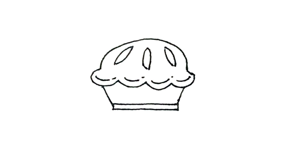 步骤5：还能再加上一些短弧线在边缘作为一点结构。