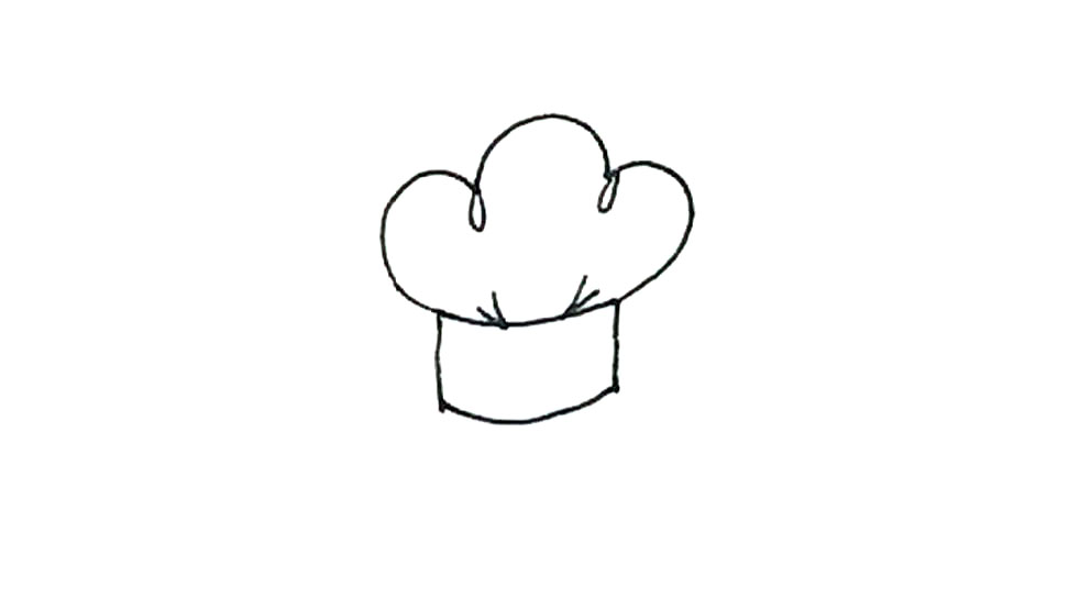 步骤3：接着上下加上一点短线作为褶皱。