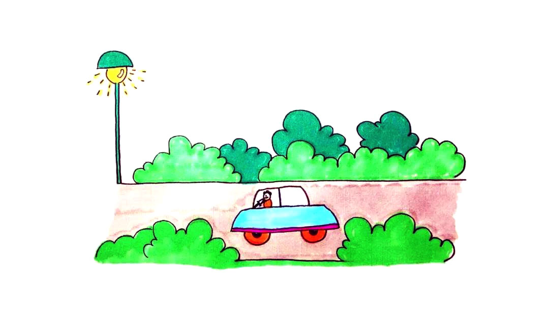 奔跑的汽车简笔画教程