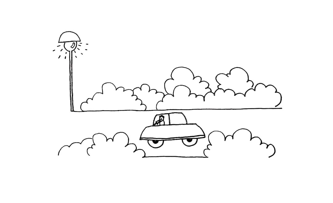 步骤8：接着在驾驶座上画一个开车的司机。