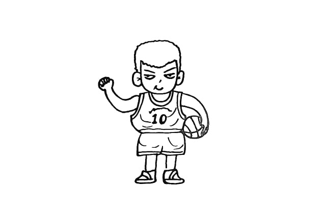 步骤16：我们在衣服上画出花纹。