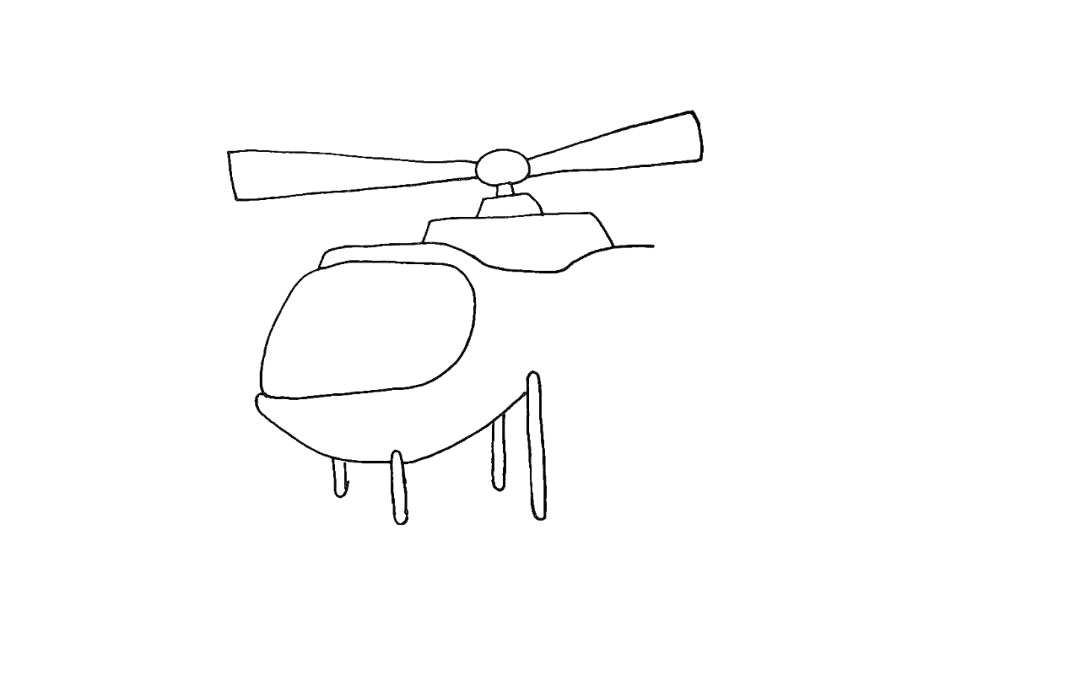 步骤6：画出四条脚蹬.前后的脚蹬长短不一。