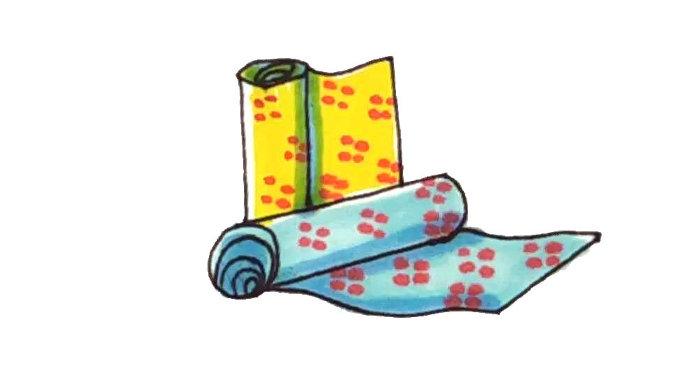 布匹简笔画画法步骤