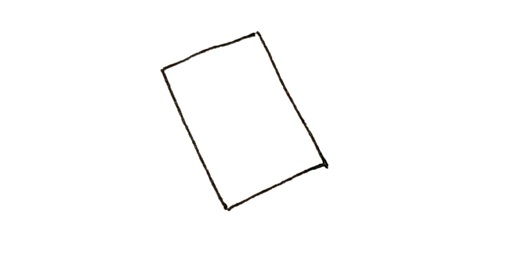 步骤1：先画上一个方形。