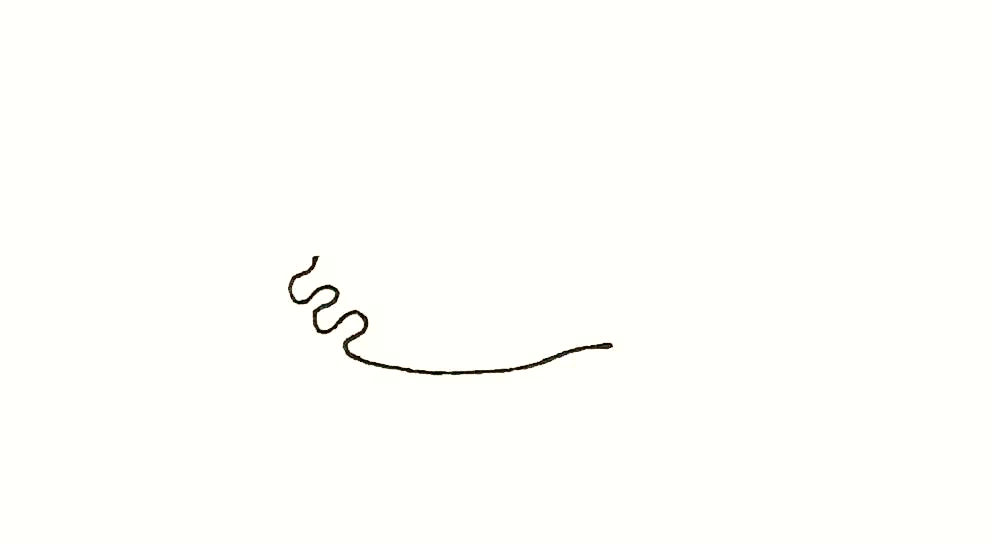 步骤2：注意曲线的运用，有点像来回画“几”字形。