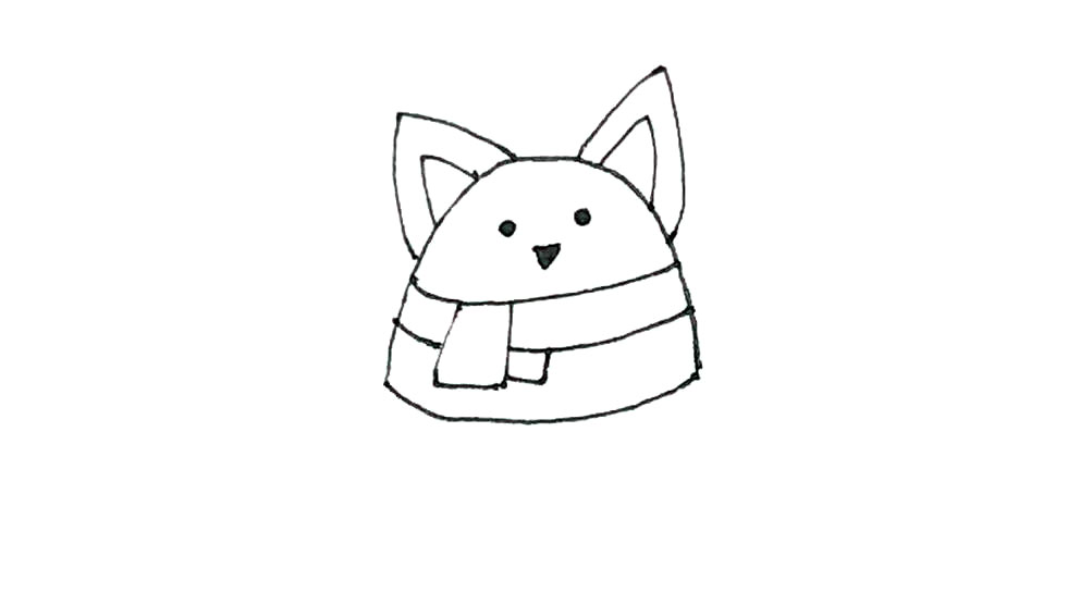 步骤4：再给它画上眼睛鼻子。