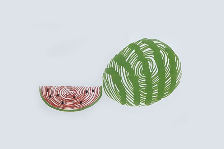 步骤4：点上西瓜子。