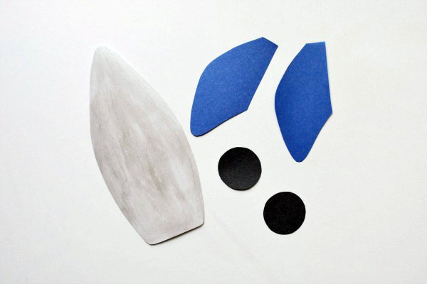 步骤2：将画好的图上色后剪下备用，如下图：