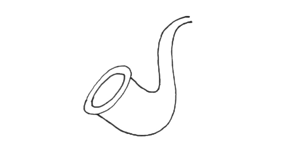 步骤3：再画出去一条相似的曲线。