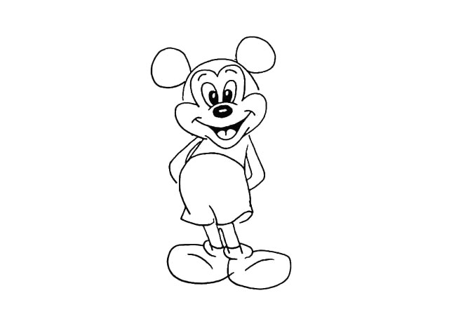 步骤13：它穿着的两只大大的鞋子.注意鞋子的形状。