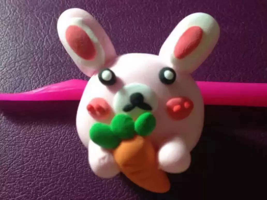 粘土小兔子教程