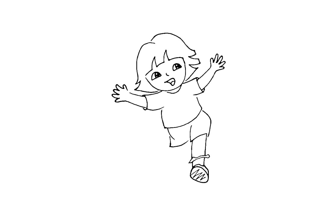 步骤17：用锯齿状的线条装饰一下鞋底的花纹。