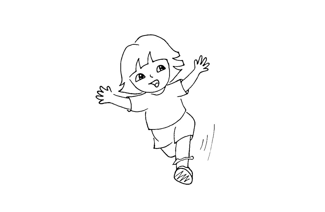 步骤19：然后在周围画几条长短不一的线条。