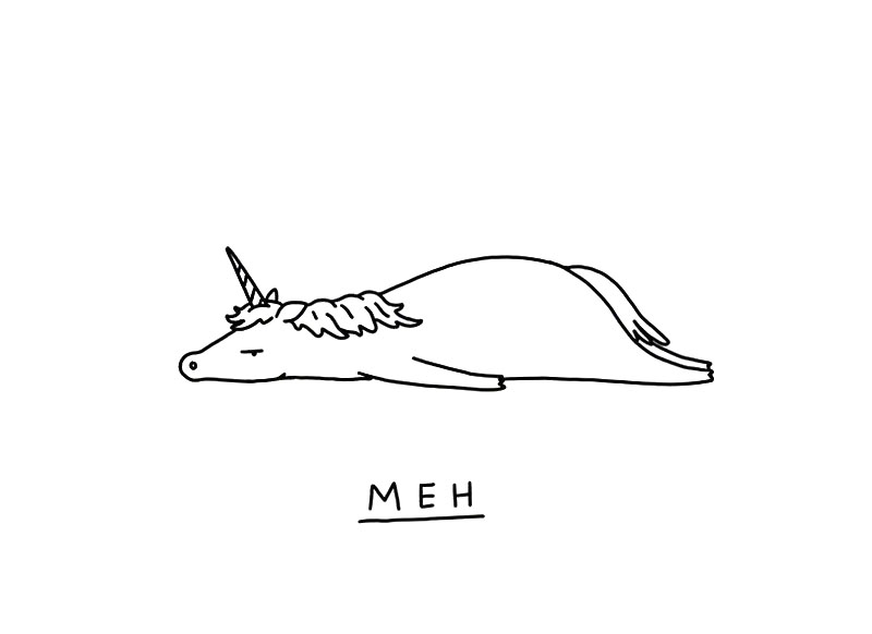 一组懒懒的动物简笔画图片-图7