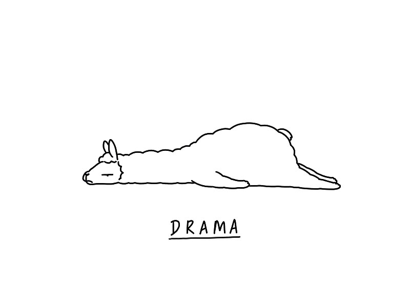 一组懒懒的动物简笔画图片-图9