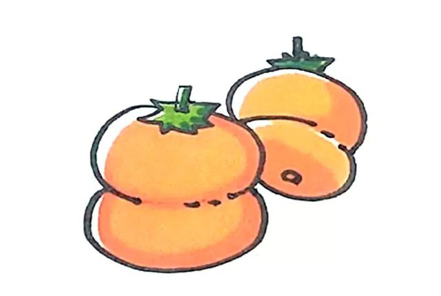 柿子简笔画画法步骤