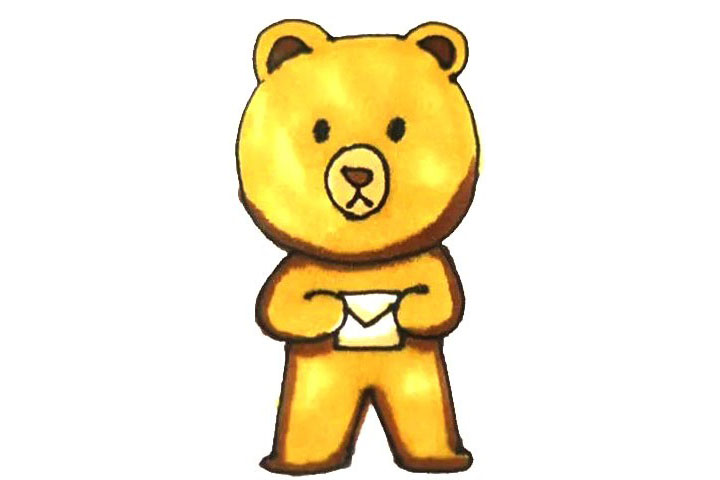 小熊简笔画画法步骤