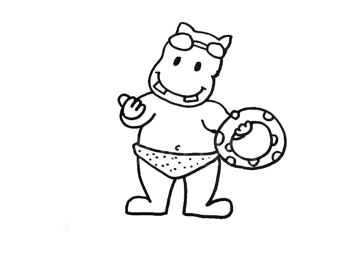 步骤7：然后画上两个大大的脚就可以啦。