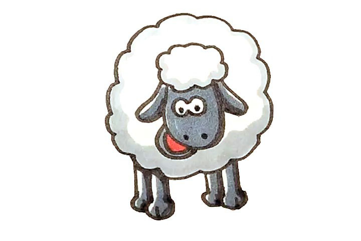 小羊肖恩简笔画画法详解