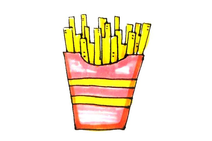 学画薯条简笔画