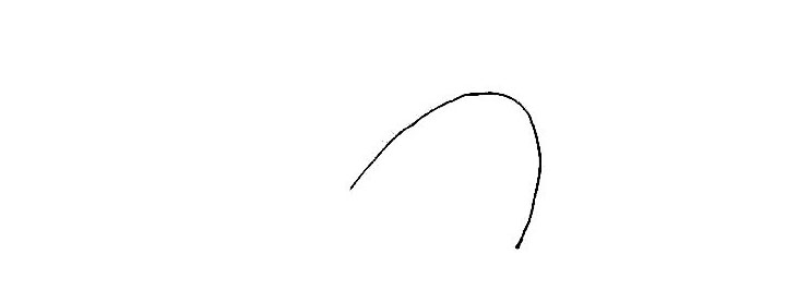 步骤1：先画上半个椭圆形。