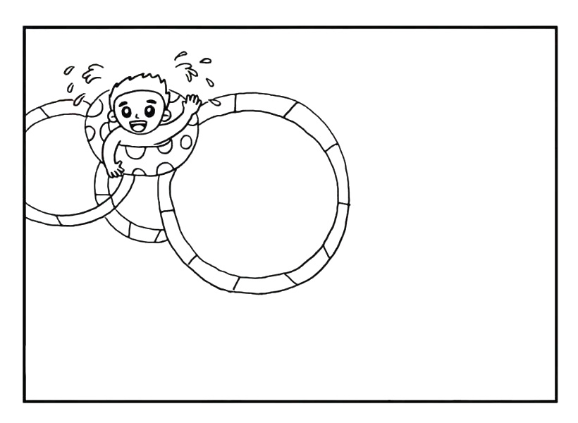步骤8：以及两个小的游泳圈。
