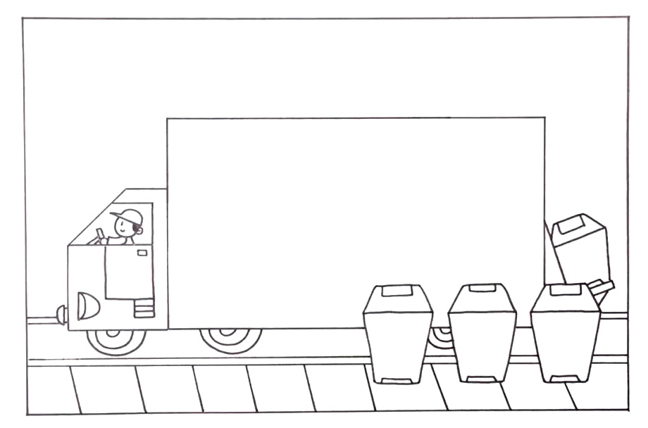 步骤3：然后画路面的纹理。