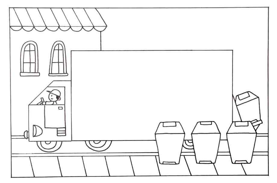 步骤4：在旁边画出小商店。